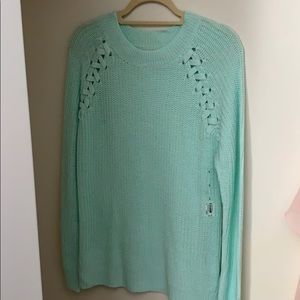 Long sleeve teal sweater